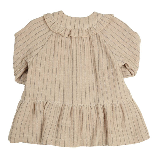 Jurk Gymp Dress Freda - Beige/Anthracite