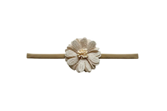 Haarband Bloem - Beige
