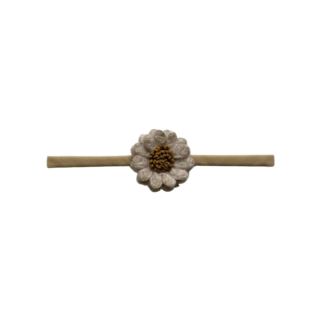 Haarband Bloem - Beige/Bruin