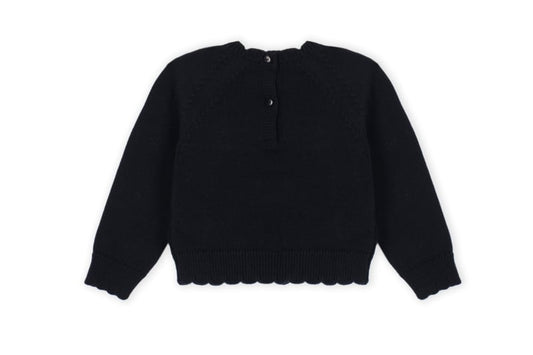 Dr. Kid Trui met hartjes - Zwart/Off white