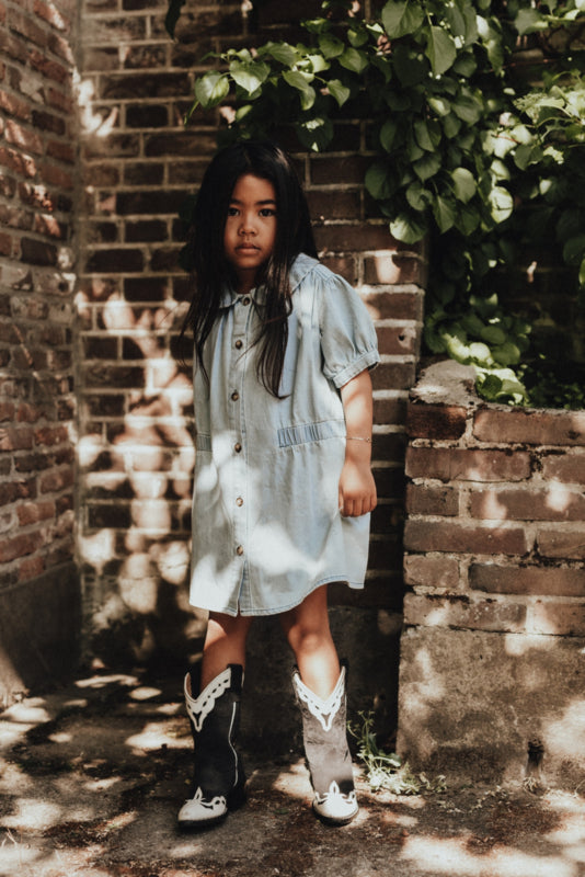Baje Studio Jurk - Mirabel - Bleu denim light