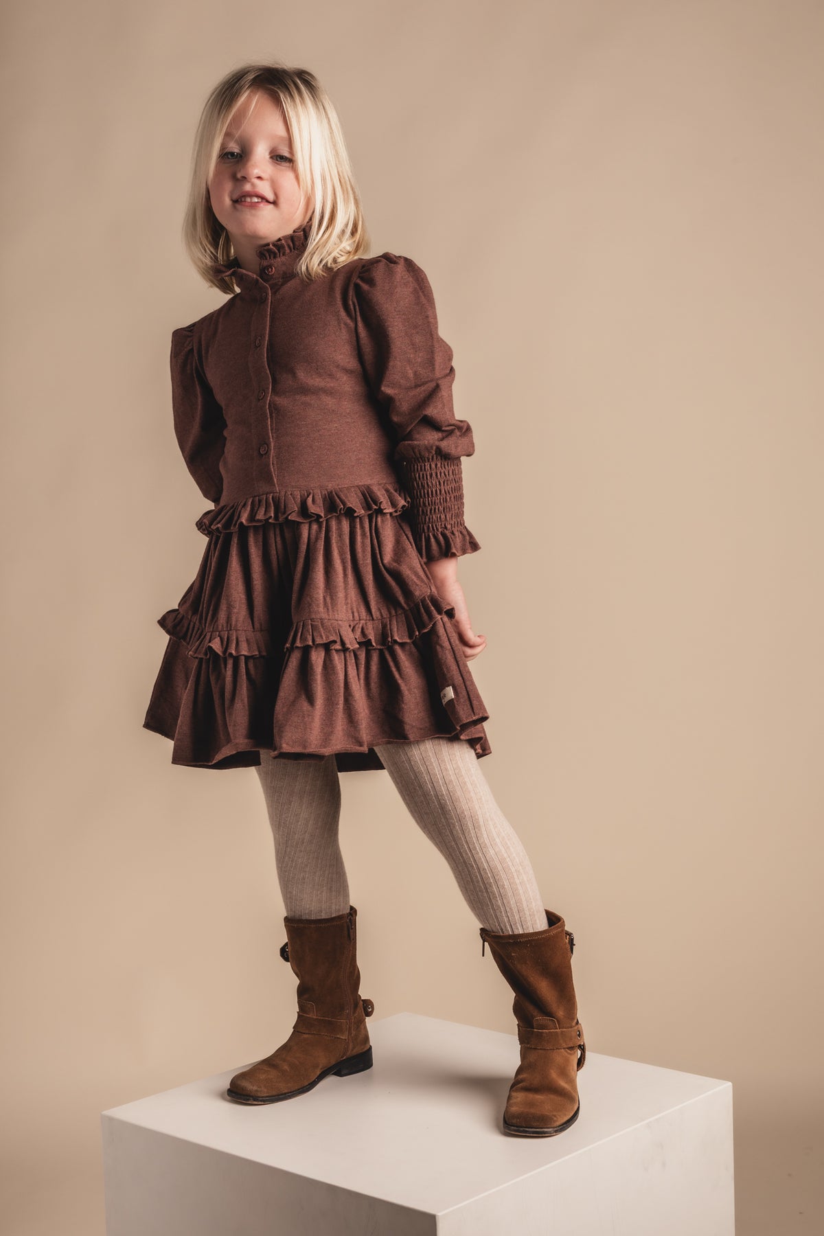 Jurk Baje Studio Moule - Copper Brown