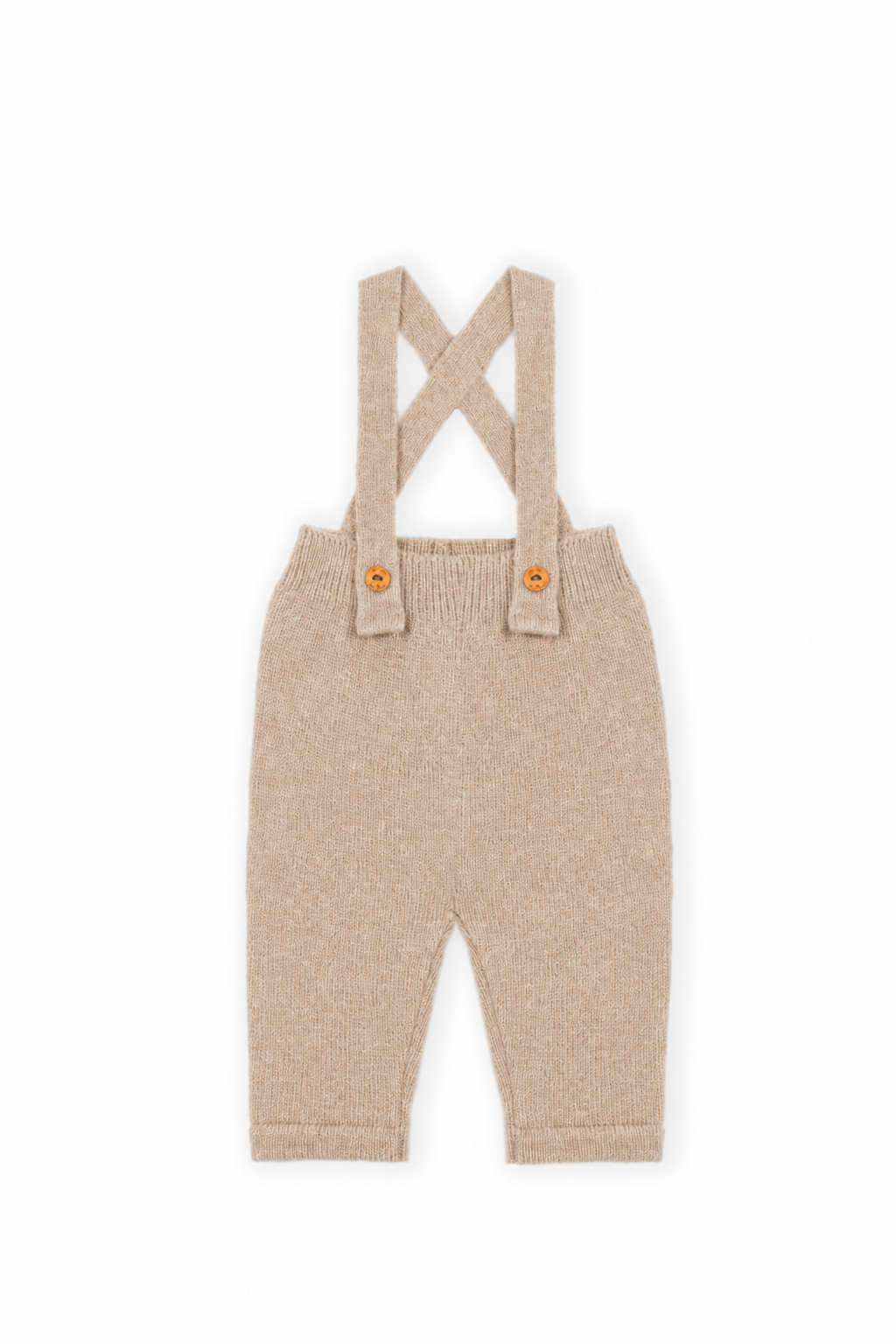 Broek met bretels - Beige