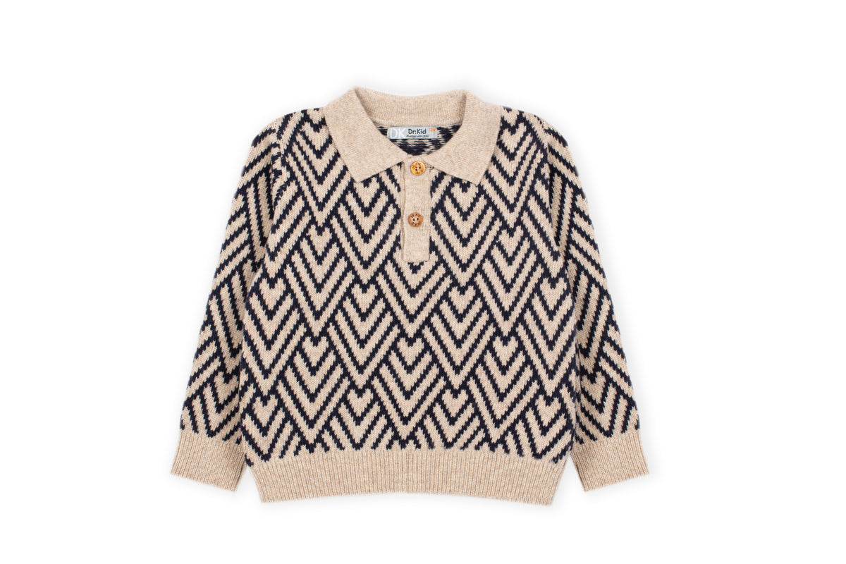 Trui Dr. Kid - Donkerblauw/Beige