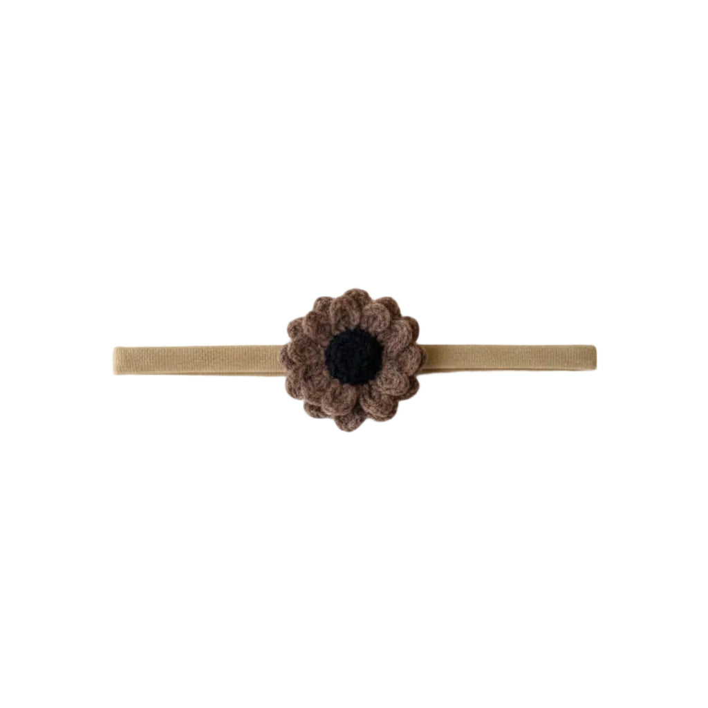 Haarband Bloem - Bruin